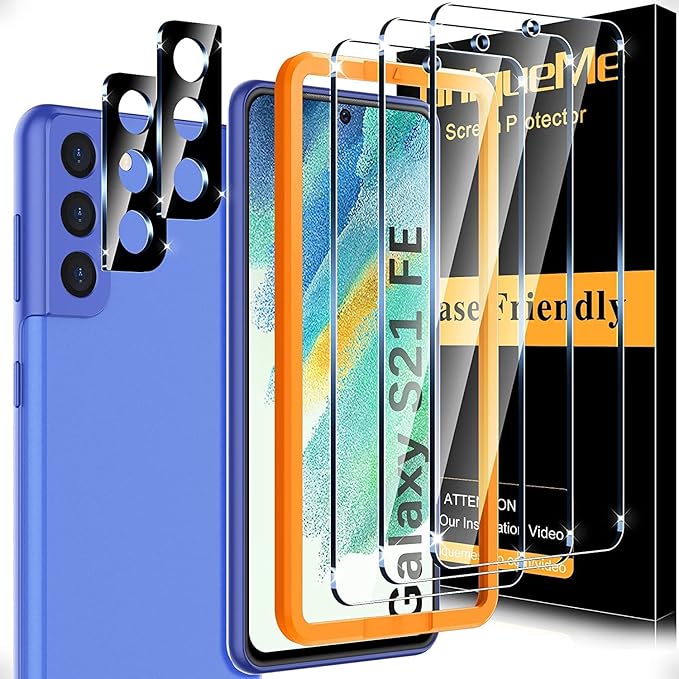 UniqueMe for Samsung Galaxy S21 FE 5G Screen Protector, Tempered Glass and by UniqueMe