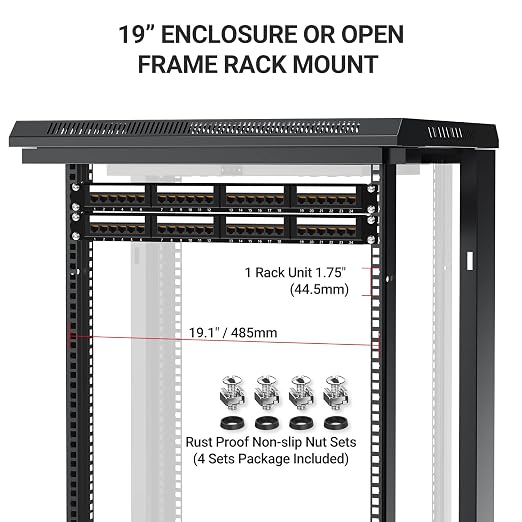 AMPCOM Premium Series CAT6 24 Ports Patch Panel, Rack Mount - Image 6