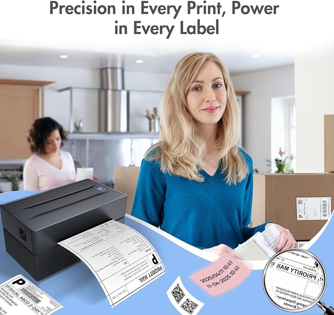 Bluetooth Thermal Shipping Label Printer: 4x6 Wireless Label Maker - Image 7