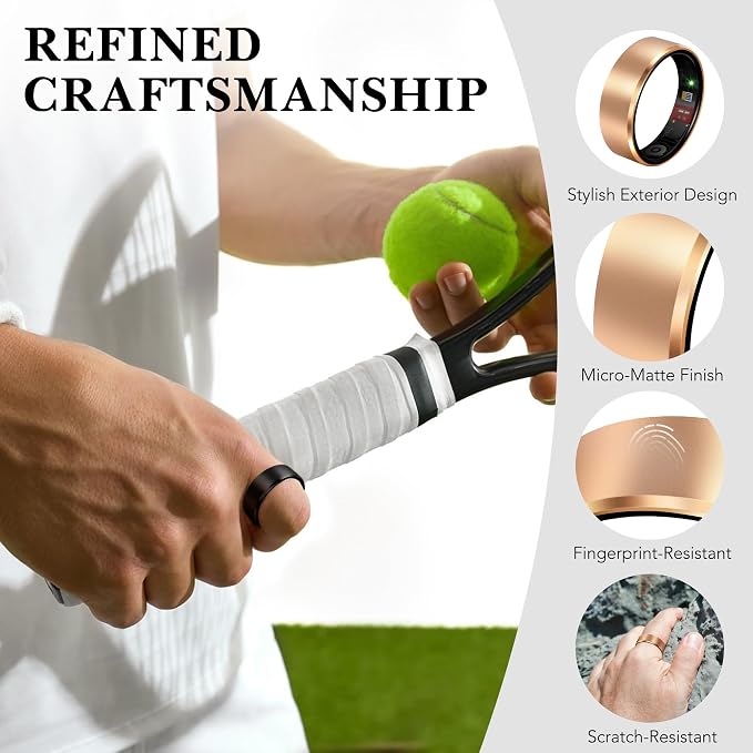 Smart Ring 2.0 for Women Men, Slim Scratch & Fingerprint Resistant Design - Image 6