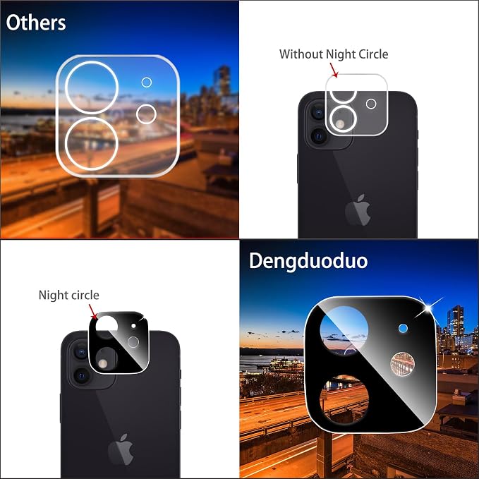 Dengduoduo 3 Pack Tempered Glass Camera Lens Protector - Image 5