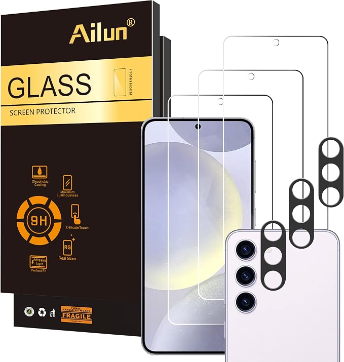 Ailun Screen Protector for Galaxy S24+ / S24 Plus 3Pack + 3Pack Camera Lens by Ailun
