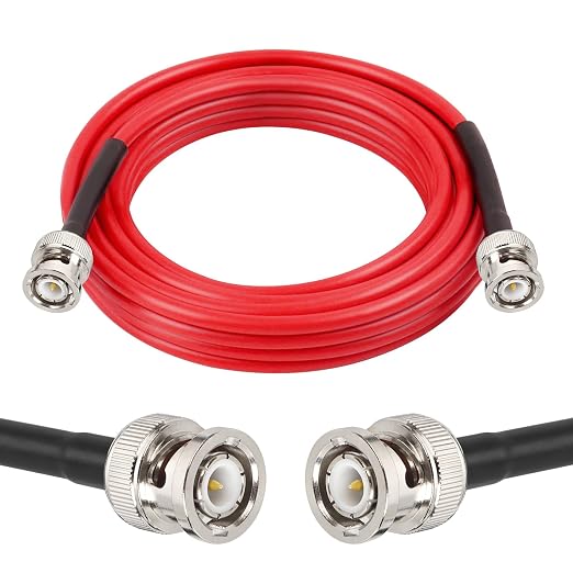 MOOKEERF 15FT RG58 50 ohm BNC Male to Male Coax Cable by MOOKEERF