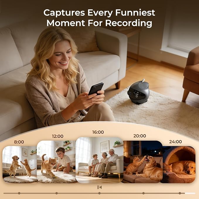 AEZ Robot Camera on Wheels 1080P Dual Lens, Indoor Movable Security Camera - Image 7