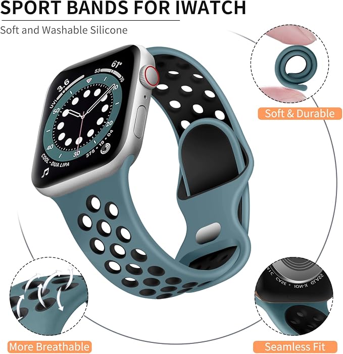 Lerobo Compatible with Apple Watch Band 44mm SE 3 SE 2 Series 11 10 46mm Series - Image 2