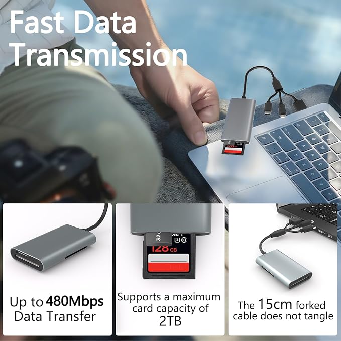 Memory Stick Pro Duo Adapter - 4 in 1 SD/TF/MS/XD Card Reader - Image 4