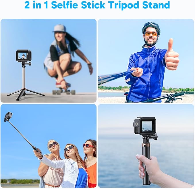 AKASO 60cm Selfie Stick Extendable Tripod Stand Compatible - Image 5