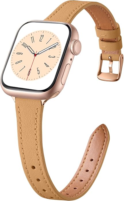 Charlam Slim Leather Band Compatible by Charlam