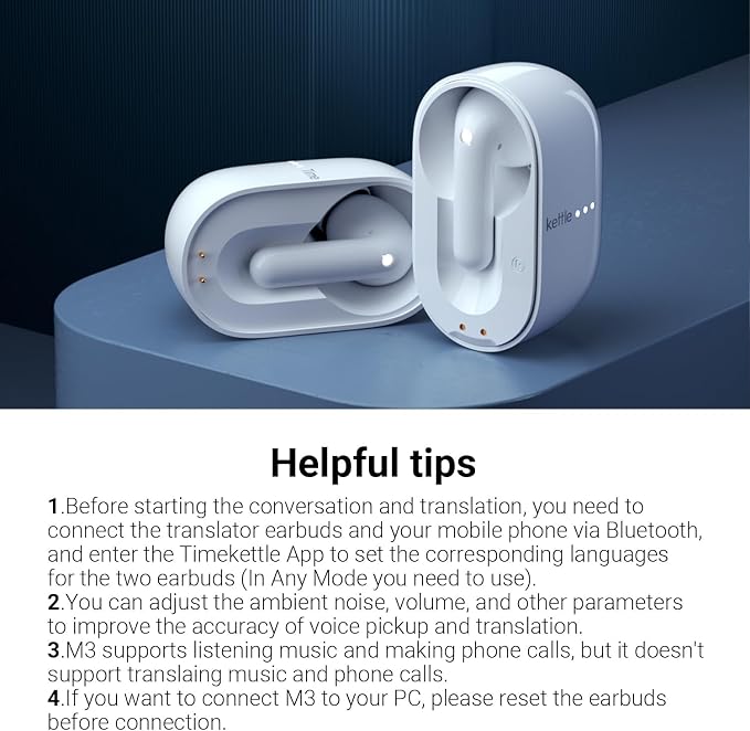 Timekettle M3 3-in-1 Language Translator Earbuds, Real-Time Translation in 43 - Image 9
