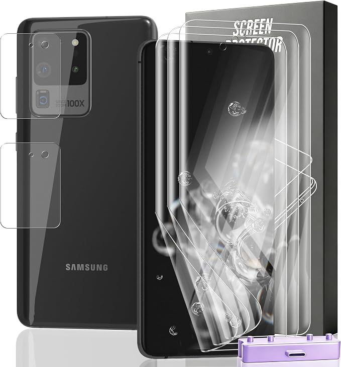 3+2 Pack Screen Protector for Samsung Galaxy S20 Ultra Flexible TPU Film by Unknown