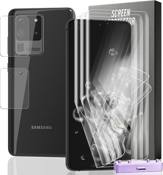 3+2 Pack Screen Protector for Samsung Galaxy S20 Ultra Flexible TPU Film by Unknown
