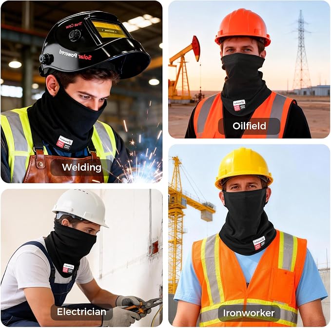 Fullsheild FR Face Mask for Men Summer FR Neck Gaiter Welding Hood Lightweight - Image 6
