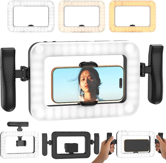 Smartphone Video Rig with LED Light, Ring Light by WIVTAK
