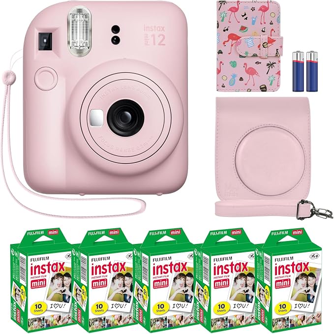 Fujifilm Instax Mini 12 Instant Camera + MiniMate Accessory Bundle & Compatible by FUJIFILM