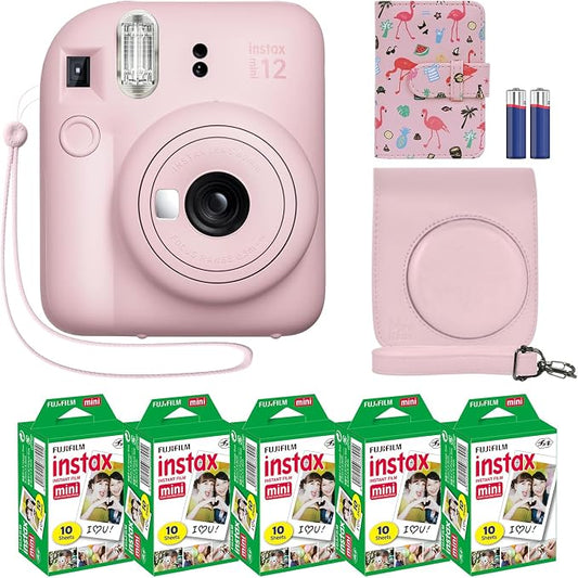 Fujifilm Instax Mini 12 Instant Camera + MiniMate Accessory Bundle & Compatible by FUJIFILM
