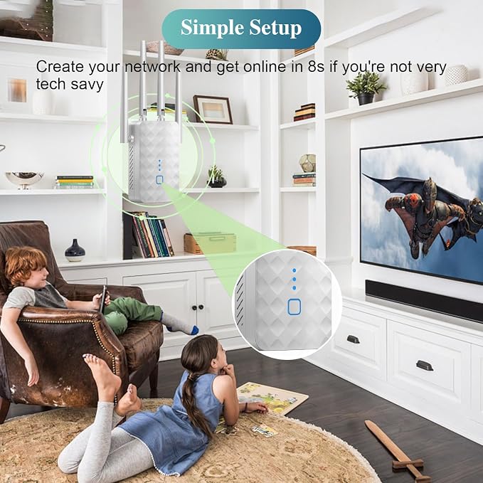 WiFi Extender Signal Booster for Home: Internet Repeater Range Covers Up to - Image 8