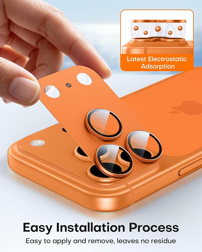 TAURI 2 Pack for iPhone 17 Pro Max Camera Lens Protector, Full Coverage - Image 5