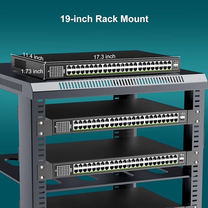 48-Port Gigabit PoE Switch Unmanaged - Image 7