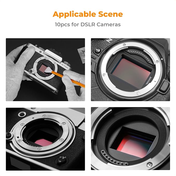 K&F Concept 10 Pack APS-C-Frame Sensors Cleaning Swabs, DSLR SLR Digital Camera - Image 8