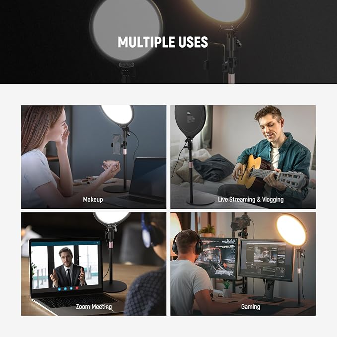 NEEWER Basics 2 Pack 10.5" Desktop LED Ring Light - Image 7