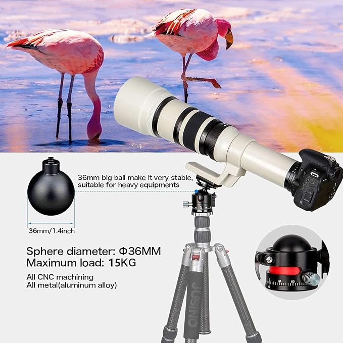Koolehaoda Low Profile Ball Head, Panorama Tripod Head Arca Swiss QR Plate | - Image 5