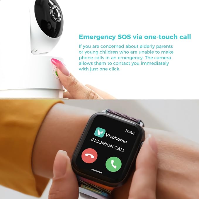 Vicohome 2K Indoor Security Camera, AI Tracking, 24/7 Recording, Pet/Baby - Image 6
