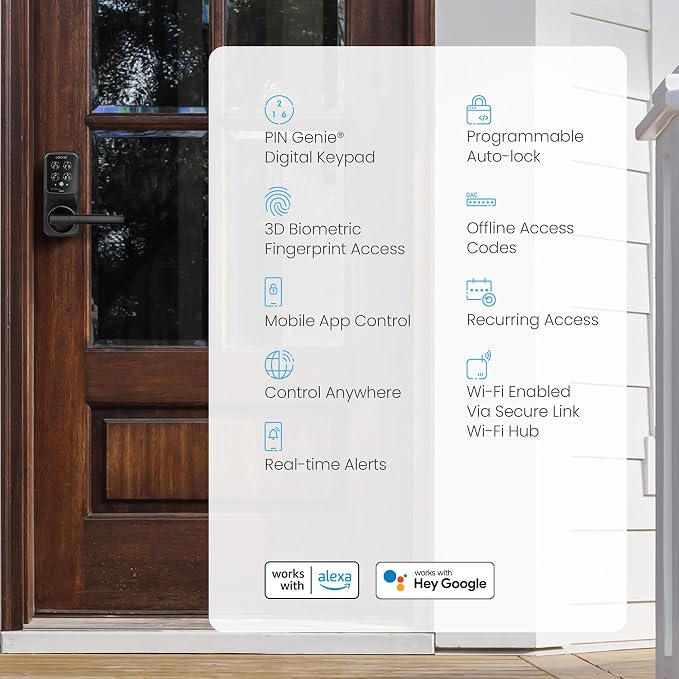 Lockly Secure Pro Smart Lock Wi-Fi, Keyless Entry Digital Keypad Door Lock - Image 8
