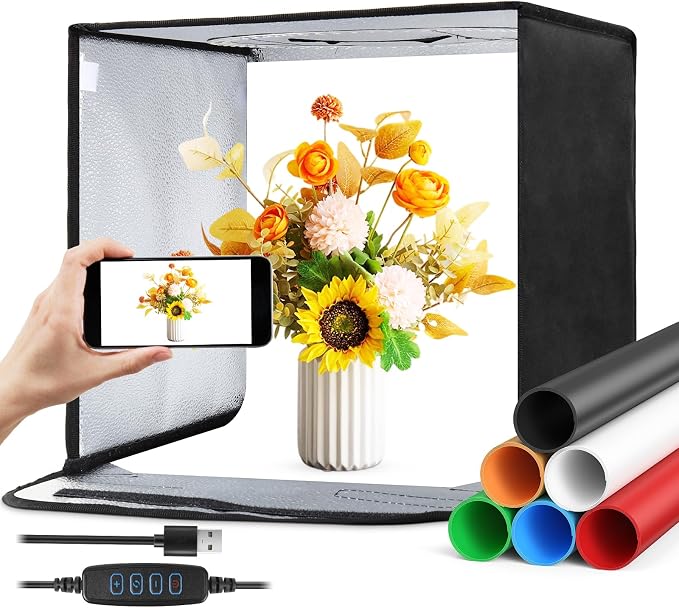 Photo Light Box 12 inch, Photography Lighting Tent Studio Kit by Heorryn