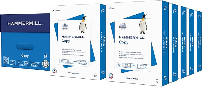Hammermill Printer Paper, 20 lb Copy Paper, 8.5 x 11 by Hammermill