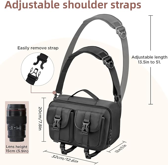 TAAOKA Camera Sling Bag, DSLR Camera Bag - Image 4