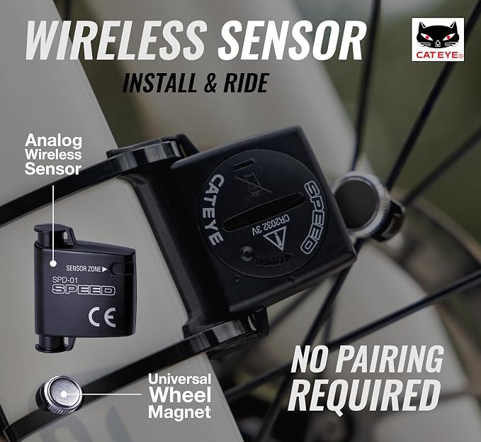 CATEYE Urban Wireless Bike Computer – Analog Speedometer & Odometer - Image 4