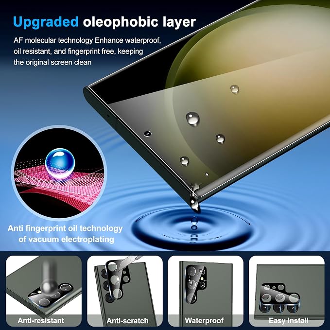 Galaxy S23 Ultra Privacy Screen Protector, 9H Tempered Glass, Ultrasonic - Image 5