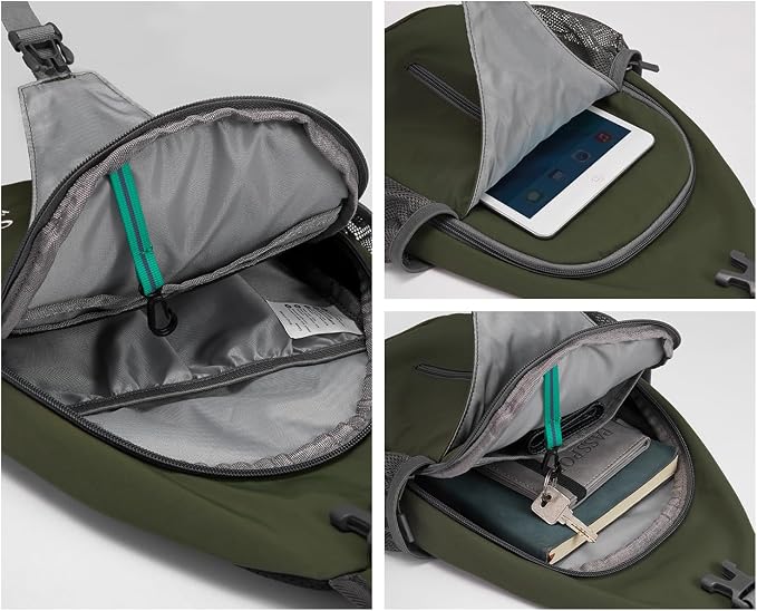 WATERFLY Crossbody Sling Backpack Sling Bag Travel Hiking Chest Bags Daypack - Image 6