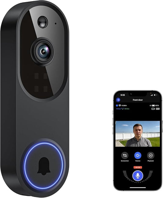 Guggre Doorbell Camera M52, Security Camera Outdoor/Indoor, 1080 HD by Guggre