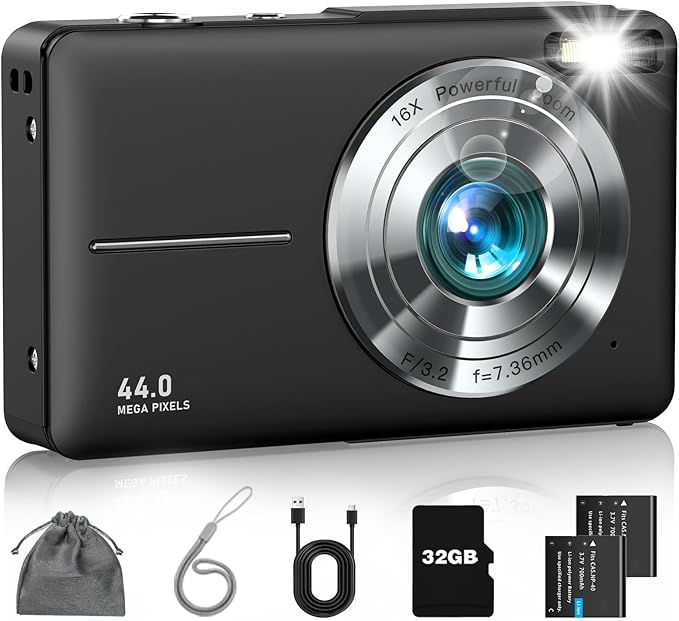 Digital Camera, FHD 1080P Point and Shoot Camera by HOME