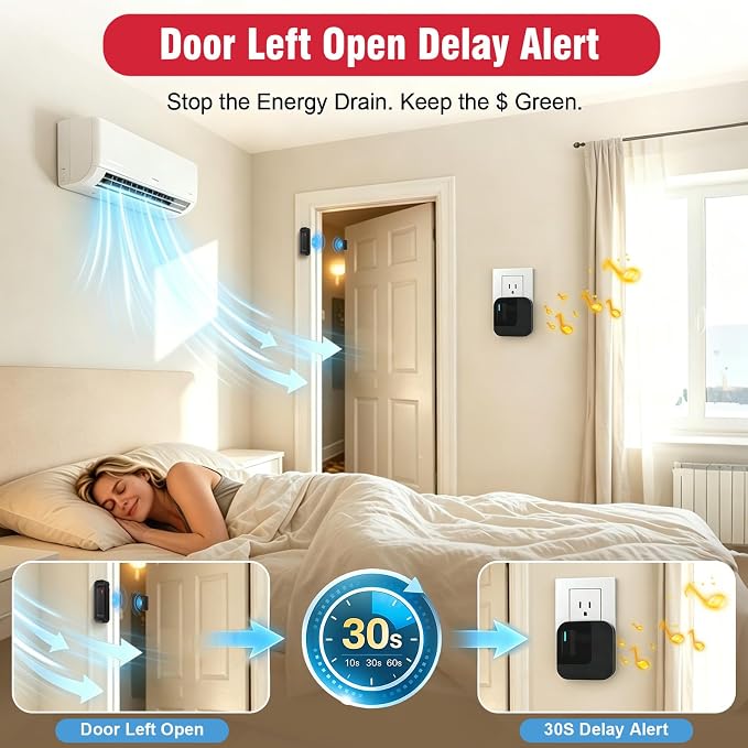 WiFi Door Chime, SanJie Door Sensor Alarm - Image 3