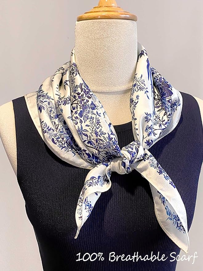 Silky Scarf for Women Lightweight Satin Bandanas Neck Hair Wrap For Sleeping - Image 3