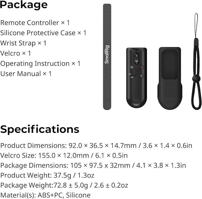 SMALLRIG Camera Remote Control Wireless Shutter Commander - Image 9