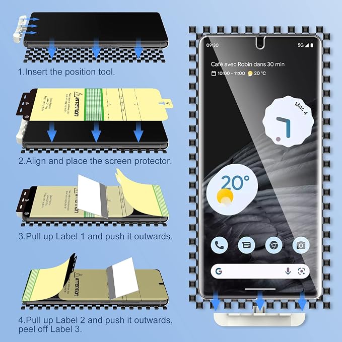 LK 2 Pack for Google Pixel 7 Pro Screen Protector 6.7-inch + 2 Pack Lens - Image 6