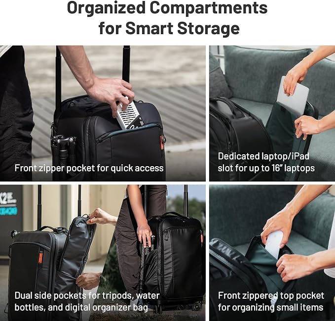 PGYTECH 2-in-1 Roller Camera Backpack, DSLR/SLR/Mirrorless Bag - Image 9