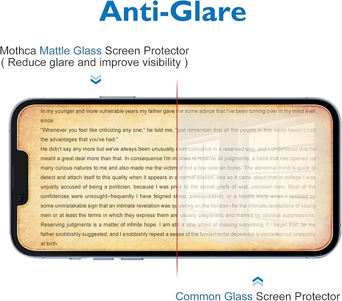 Mothca 2 Pack Matte Glass Screen Protector - Image 3