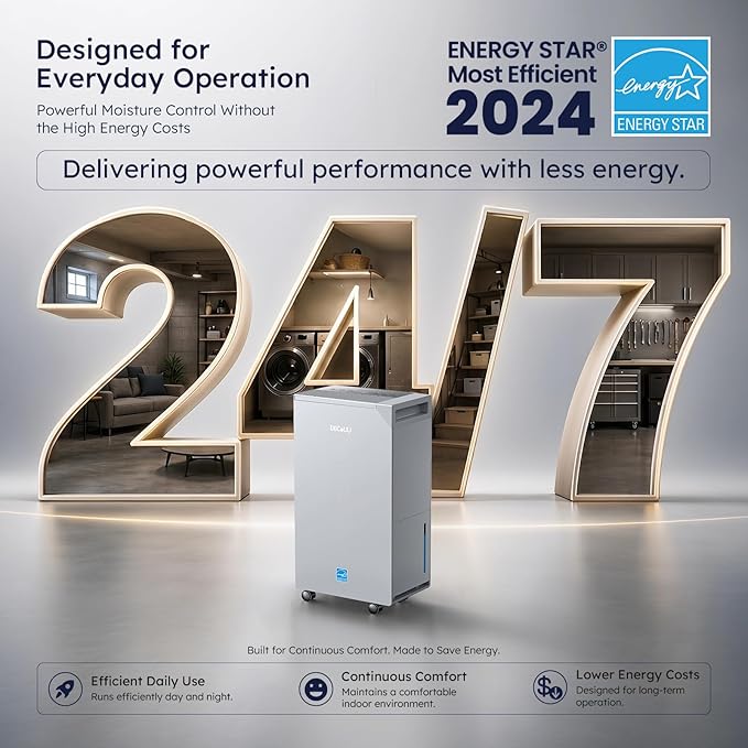 5000 Sq.Ft Dehumidifier with Pump, ENERGY STAR Most Efficient 2024, Max 100 - Image 4
