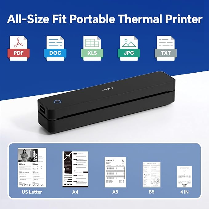 HPRT Portable Thermal Printer-Inkless Printer, Supports Thermal Paper&Labels - Image 5