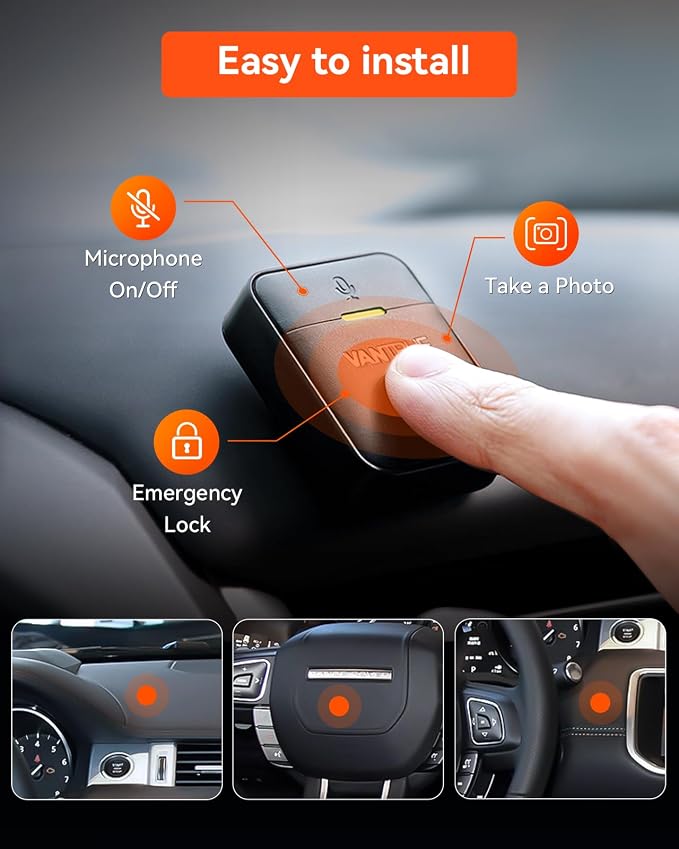 Vantrue Remote Control with Event Locking, Audio ON/Off Function, 9.8ft Range - Image 2