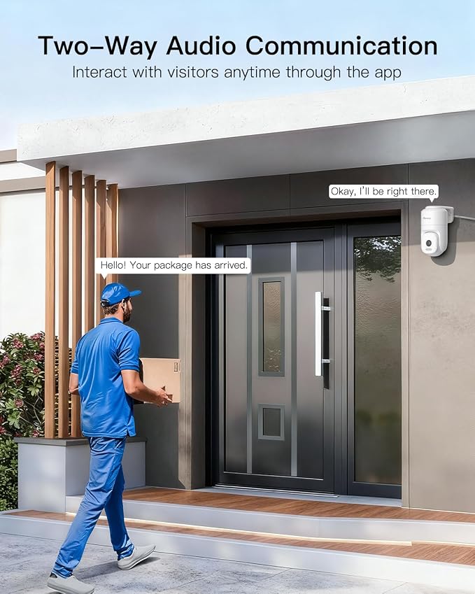 VIMTAG 2.5K 4MP Outdoor Security Camera, Pan/Tilt WiFi Home CCTV Camera - Image 7