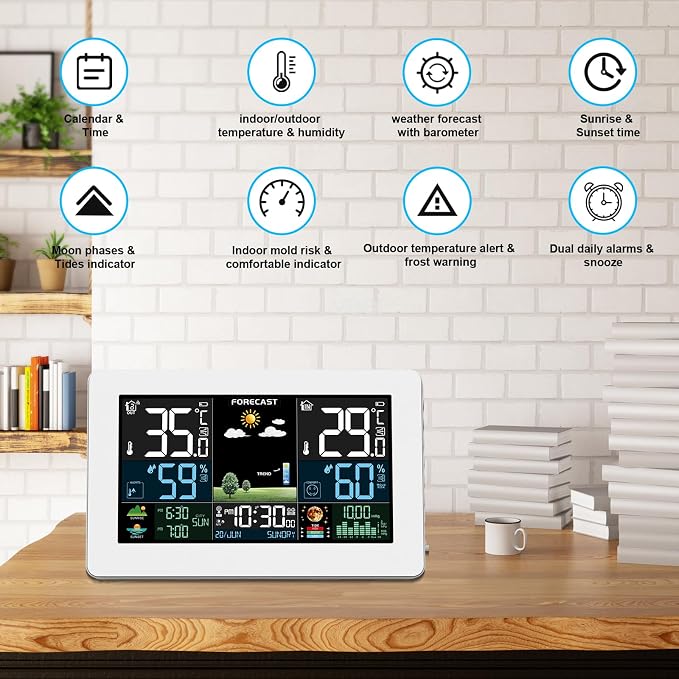 Weather Station Wireless Indoor Outdoor, Thermometer Wireless - Image 3