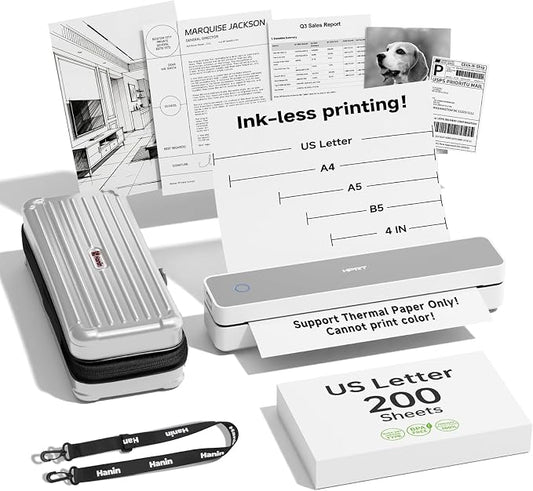 HPRT Portable Thermal Printer-Inkless Printer, Supports Thermal Paper&Labels by HPRT