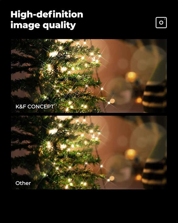 K&F CONCEPT 67mm Variable Short Line Star Lens Filter, Cross Screen Starburst - Image 6