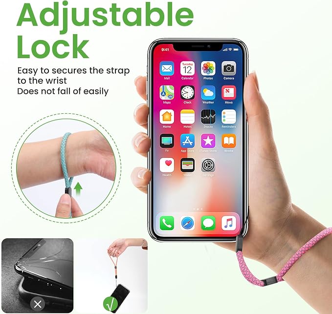 FrgKbTm Hand Wrist Strap Lanyard, Adjustable Nylon Colorful - Image 2