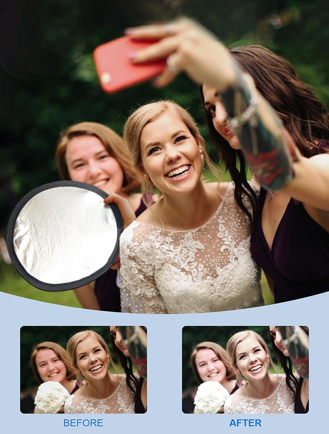 Selens 2 in 1 Foldable 17inch/45cm Light Reflecto, Collapsible Disc Photography - Image 5